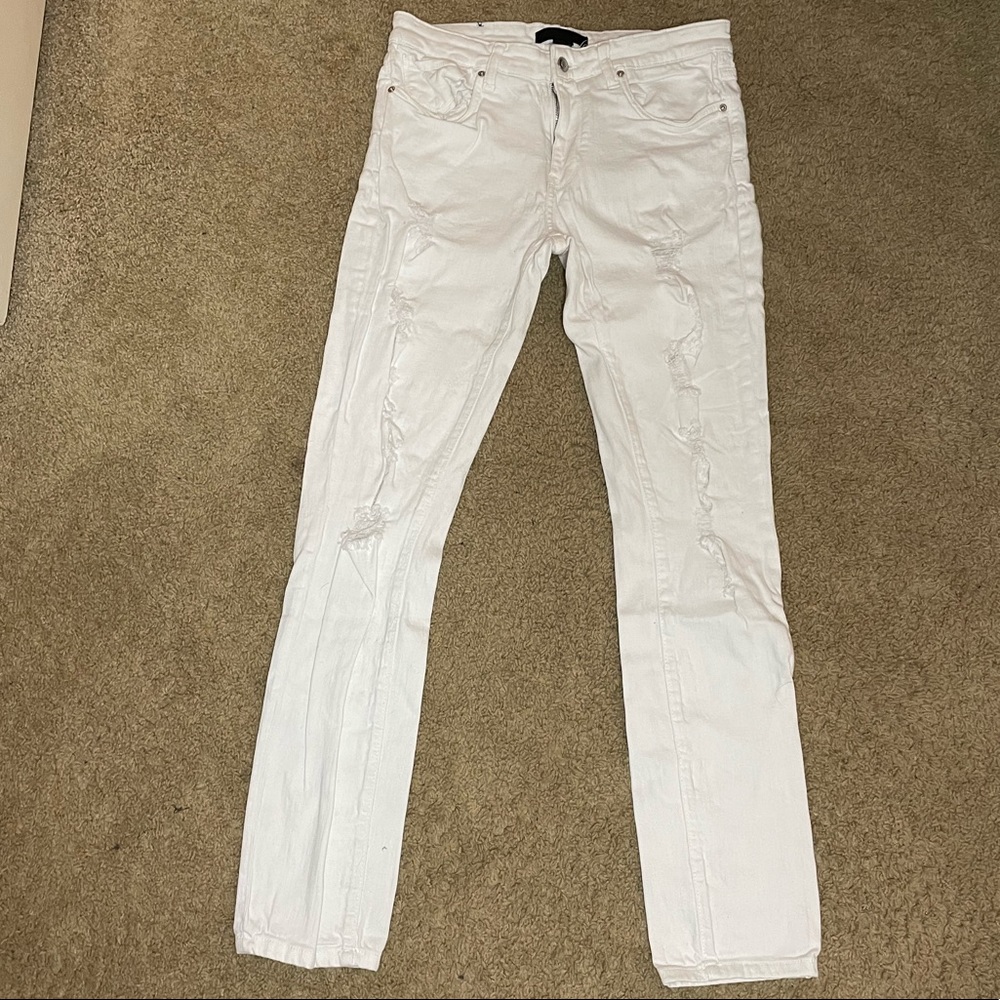 Vintage White Ripped Jeans
